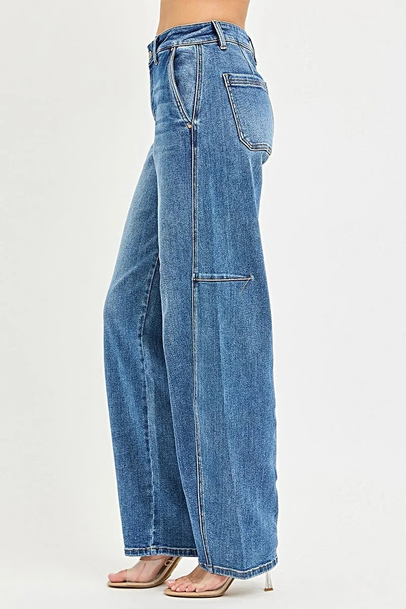 RISEN Slouchy Baggy Jeans - Moeiteloos chique denim met een relaxte pasvorm en zakken, gemaakt van een zachte katoenmix.