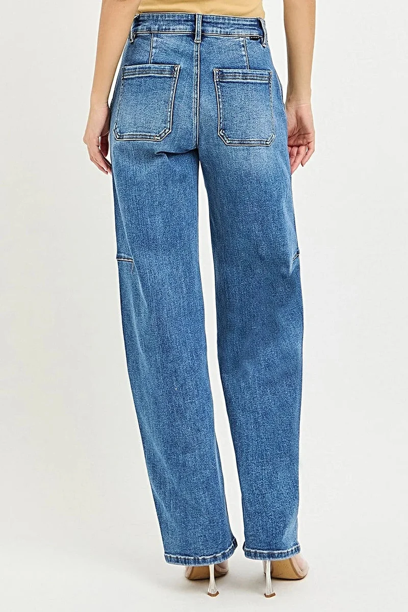 RISEN Slouchy Baggy Jeans - Moeiteloos chique denim met een relaxte pasvorm en zakken, gemaakt van een zachte katoenmix.