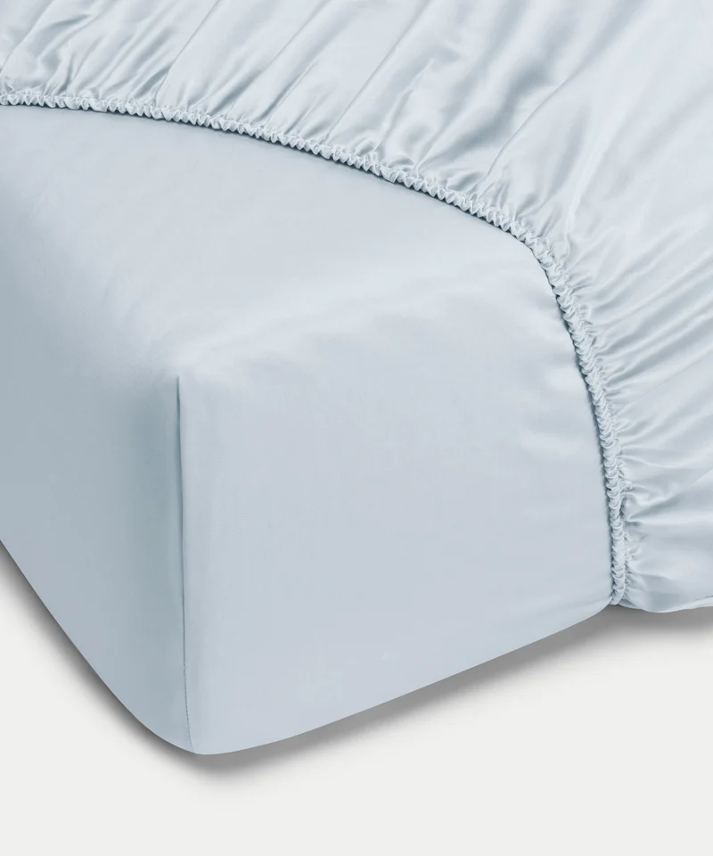 Spannbettlaken Ägyptische Baumwolle Satin 400TC | Pastellblau