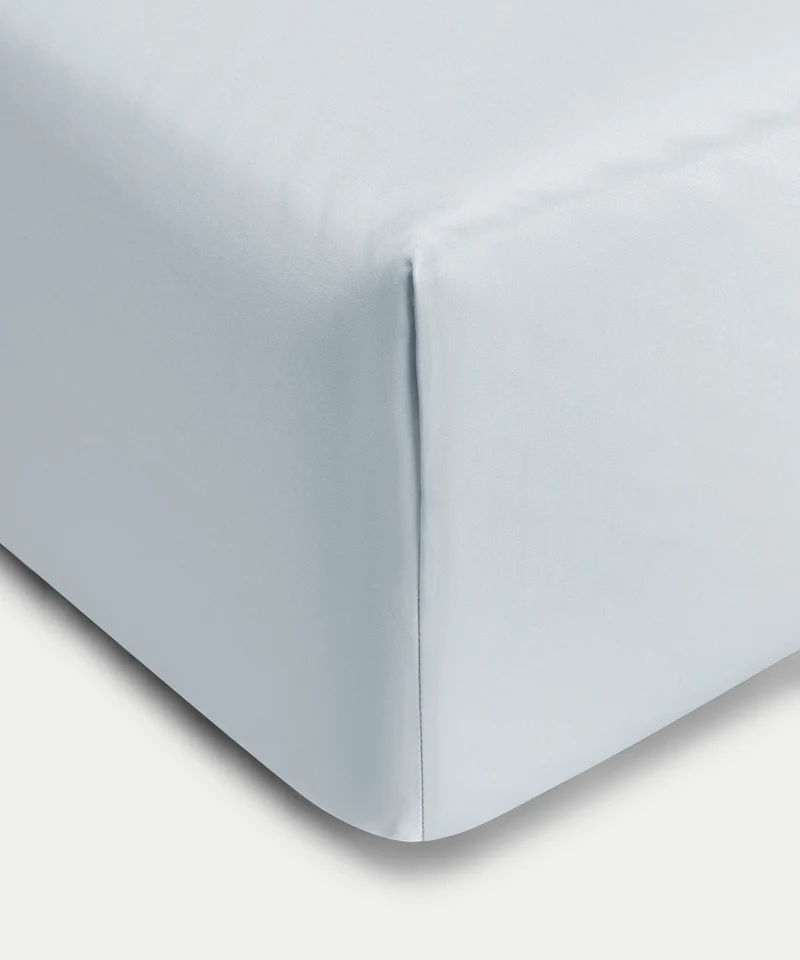Spannbettlaken Ägyptische Baumwolle Satin 400TC | Pastellblau