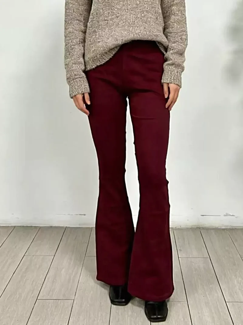 Stijlvolle flared jeans met hoge taille en zakken | Licht elastische katoenmix
