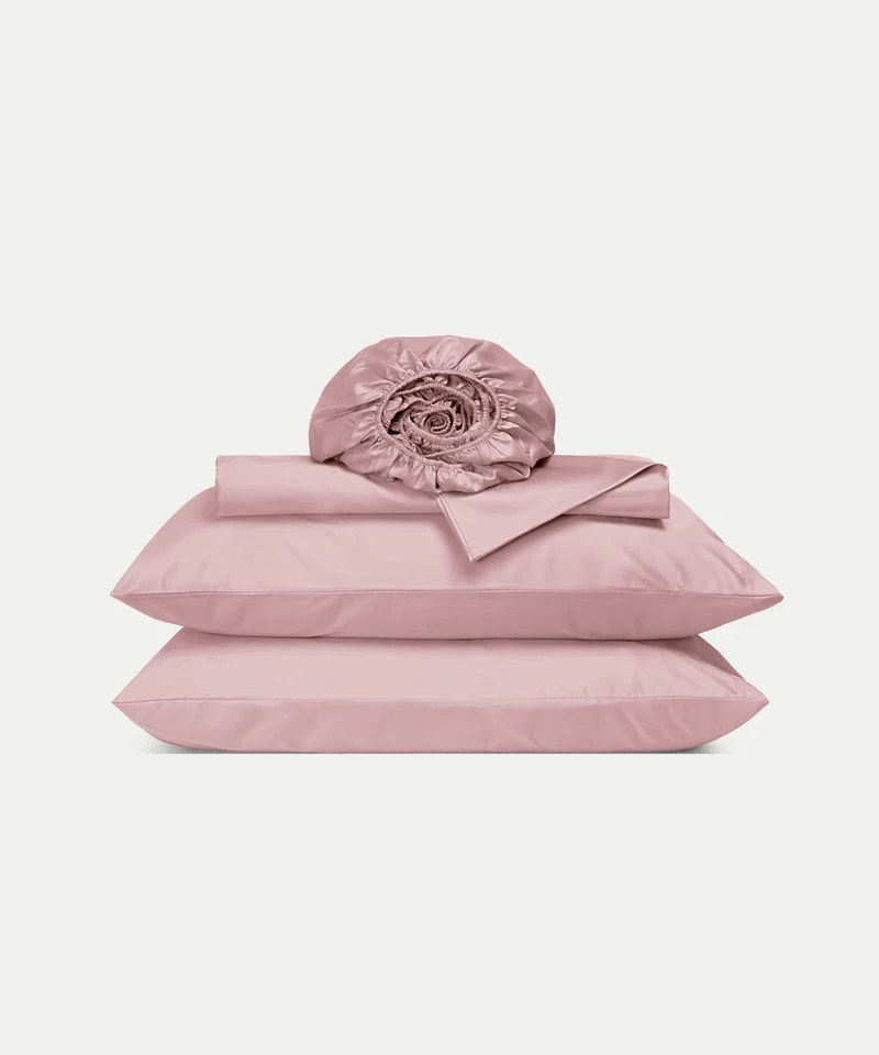 Bettwäsche Set & Spannbettlaken Satin | Blush Pink