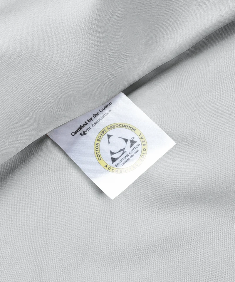 2er-Set Kissenbezüge Ägyptische Baumwolle Satin 400 TC | Silbergrau