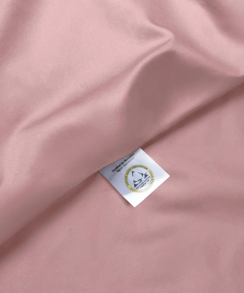 2er-Set Kissenbezüge Ägyptische Baumwolle Satin 400 TC | Blush Pink