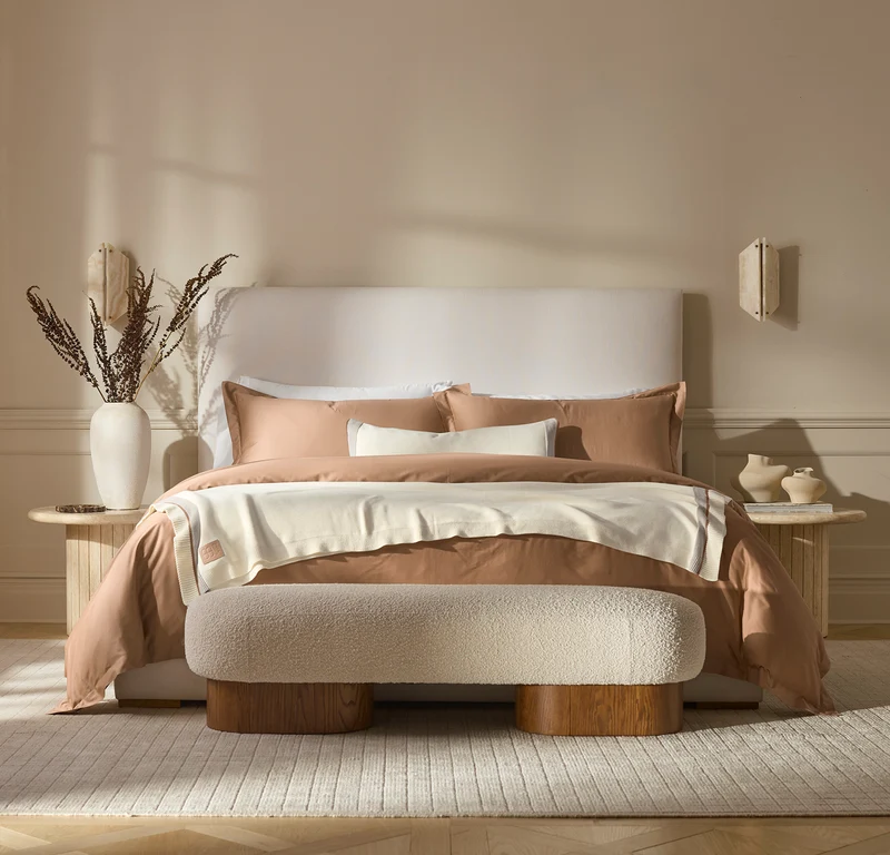 Court Knit Throw Blanket - Cream