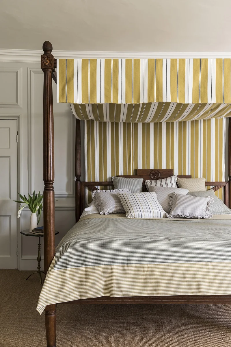 Cotton Stripes - linen & white