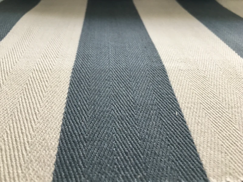 Cotton Stripes - denim & white