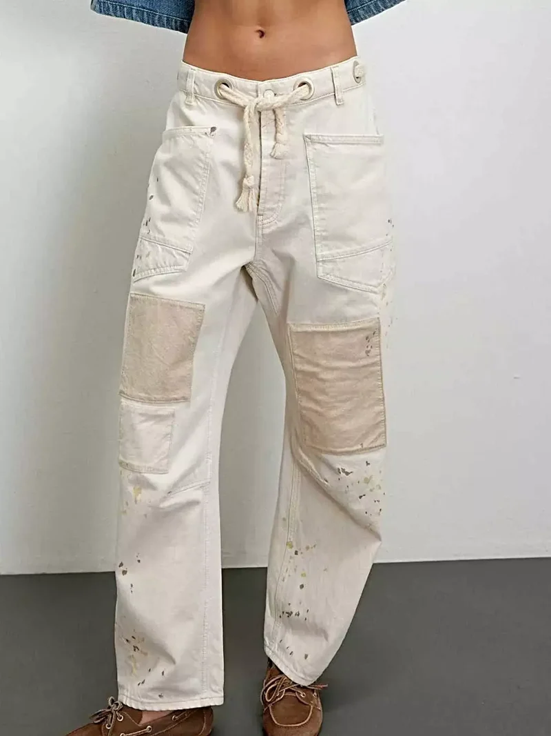 Luxe, gewassen jeans met relaxte pasvorm en zakken – 85% katoen voor ultiem comfort