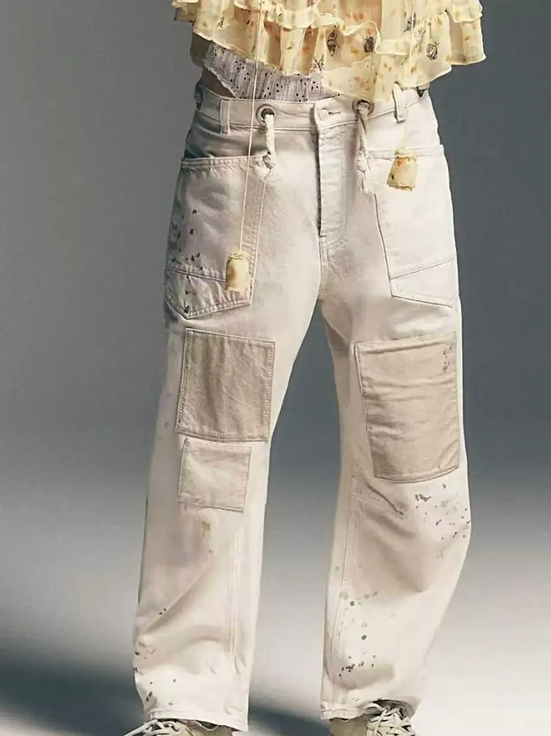 Luxe, gewassen jeans met relaxte pasvorm en zakken – 85% katoen voor ultiem comfort