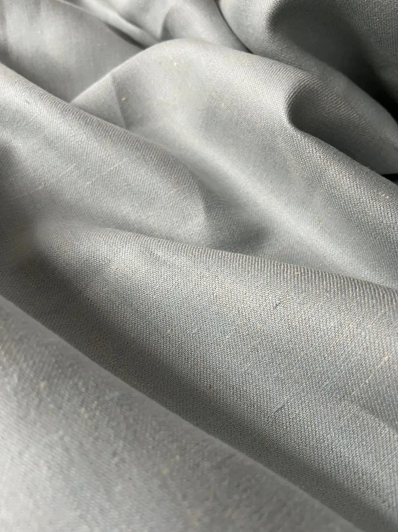 Leinenstoff Bio Denim - hellgrau