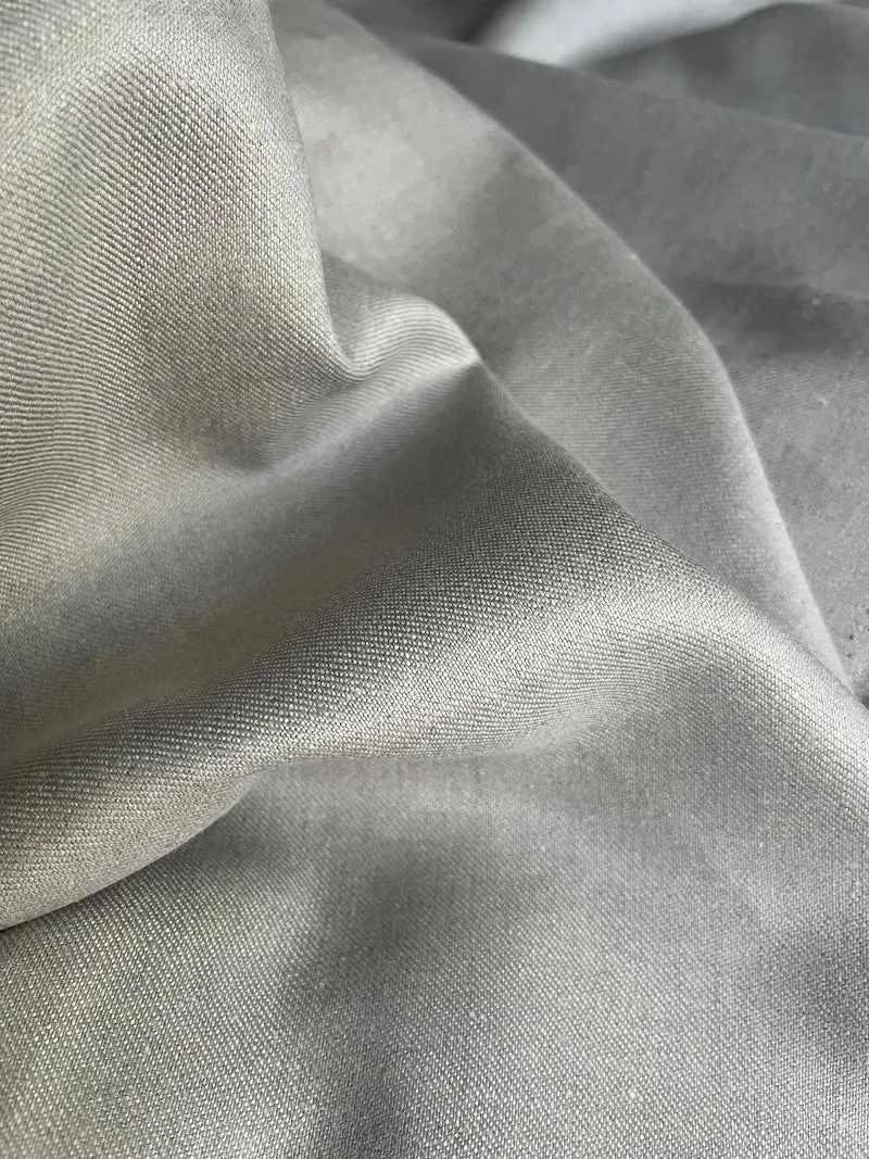 Leinenstoff Bio Denim - hellgrau