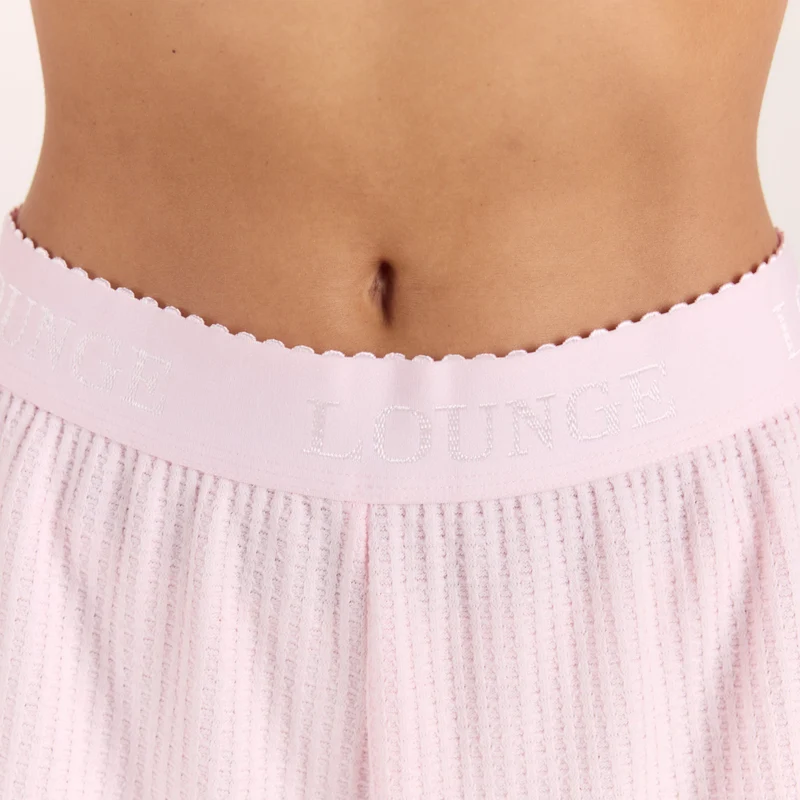 Soft Waffle Pyjama Shorts - Roze