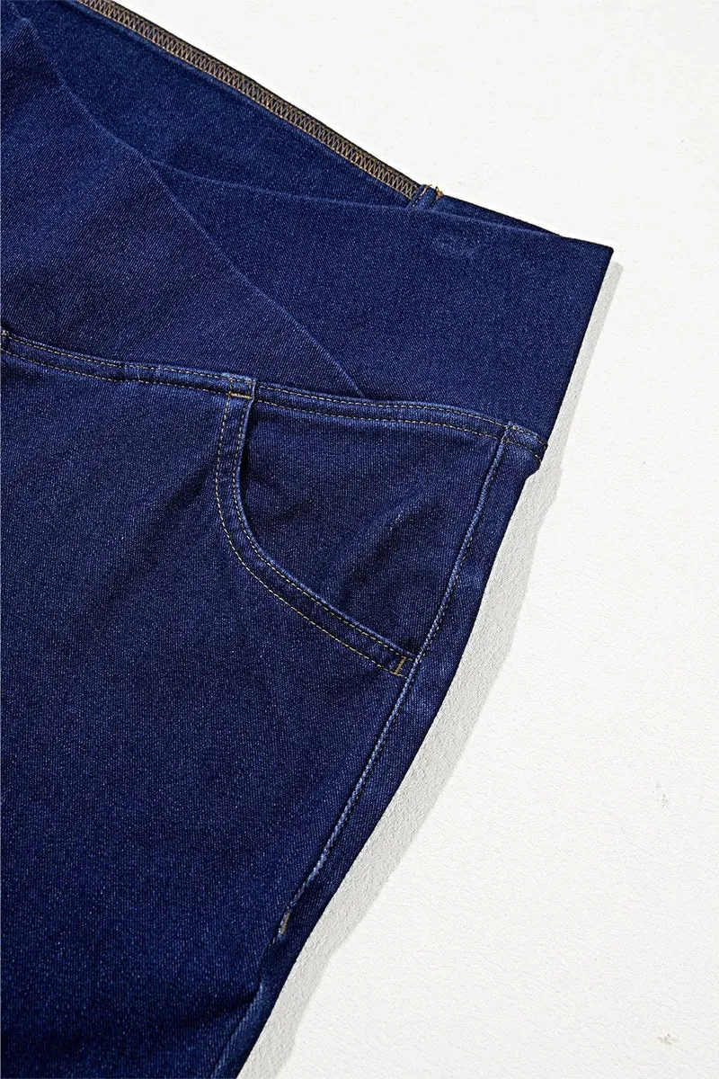 Geef je stijl een boost met deze flared jeans met hoge taille - met zakken, licht elastisch en een luxe pasvorm.