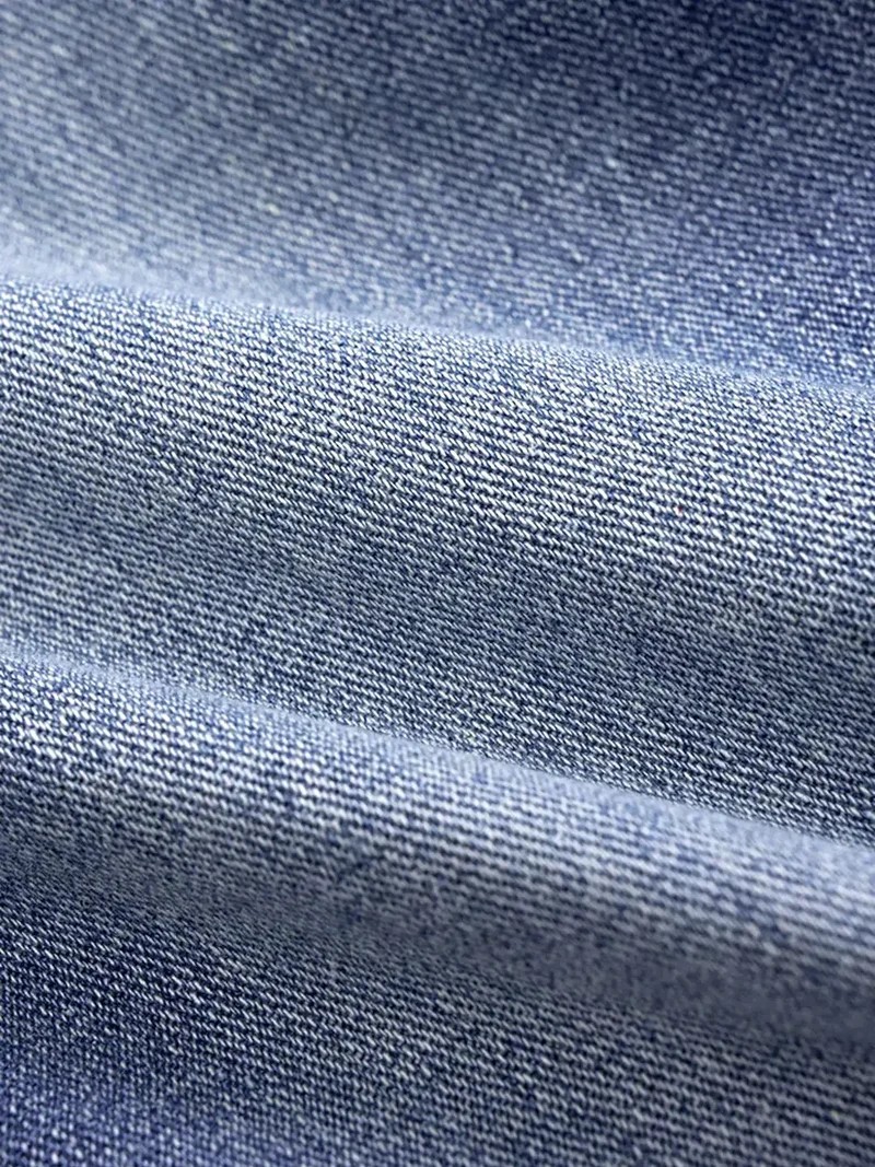 Luxe jeans met hoge taille, zakken en wijde pijpen - Klassieke katoenmix