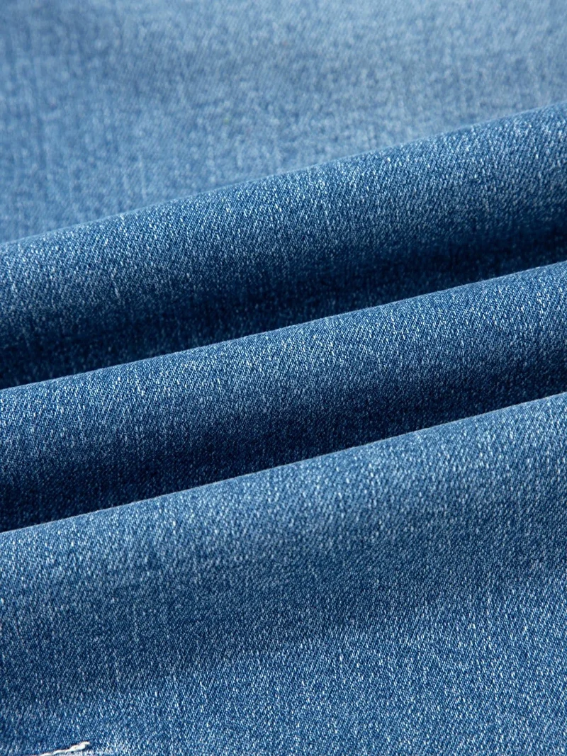 Elegante jeans met omgeslagen pijpen voor dames - Klassieke stijl, met zakken, gemaakt van een katoenmix van 63%.