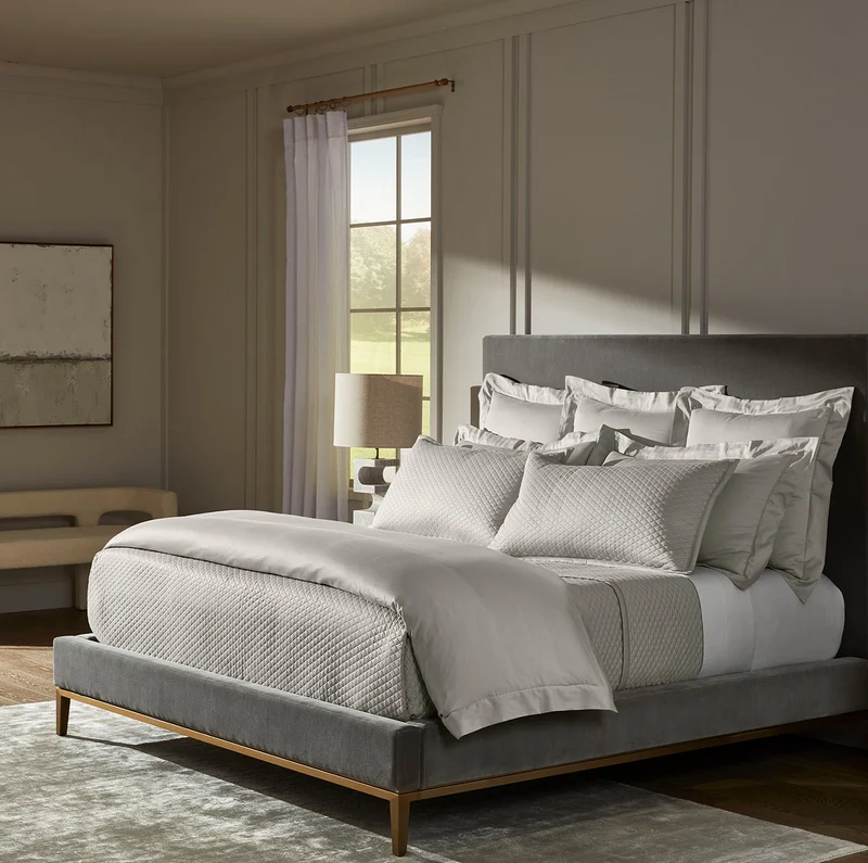 Reserve Lattice Quilt Set - Pewter