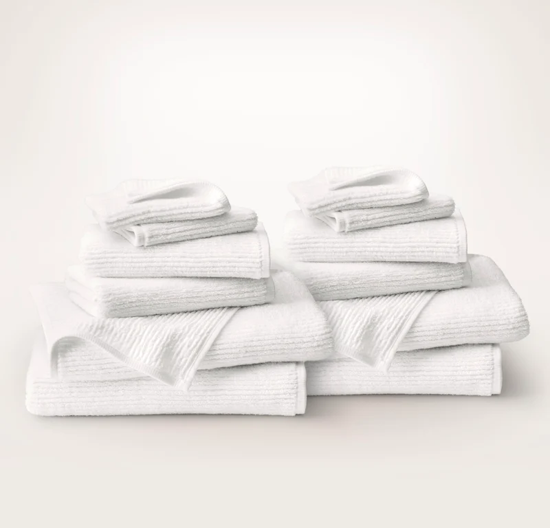 Complete Turkish Ribbed Bath Towel Bundle