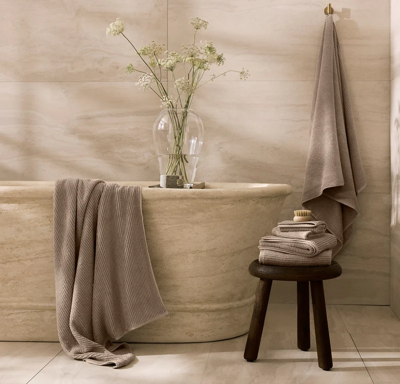 Complete Turkish Ribbed Bath Towel Bundle