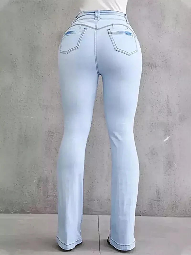 Trendsi Plus Size Jeans met hoge taille - Flare model, licht elastisch en comfortabel