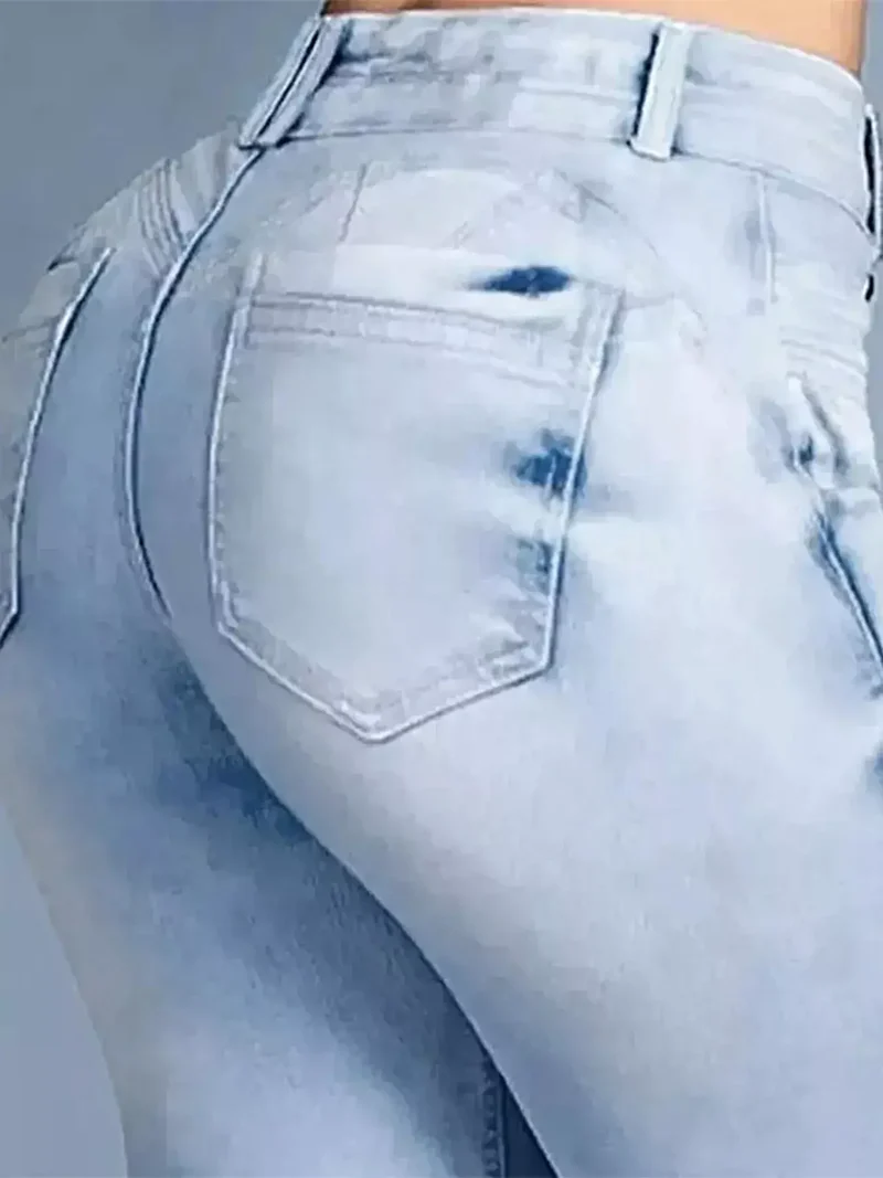 Trendsi Plus Size Jeans met hoge taille - Flare model, licht elastisch en comfortabel