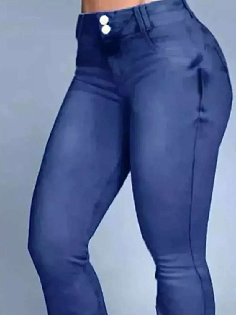 Trendsi Plus Size Jeans met hoge taille - Flare model, licht elastisch en comfortabel