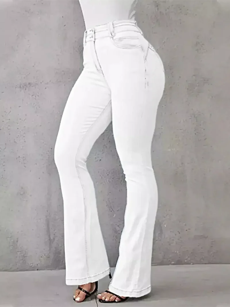 Trendsi Plus Size Jeans met hoge taille - Flare model, licht elastisch en comfortabel
