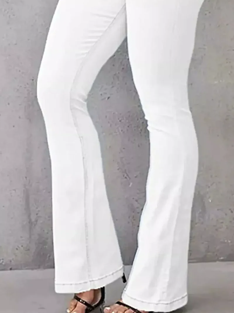 Trendsi Plus Size Jeans met hoge taille - Flare model, licht elastisch en comfortabel