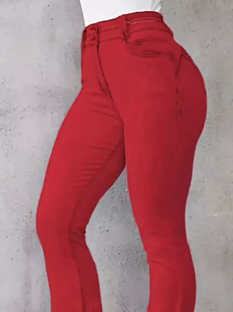 Trendsi Plus Size Jeans met hoge taille - Flare model, licht elastisch en comfortabel
