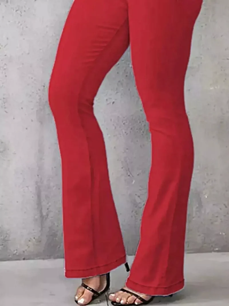 Trendsi Plus Size Jeans met hoge taille - Flare model, licht elastisch en comfortabel