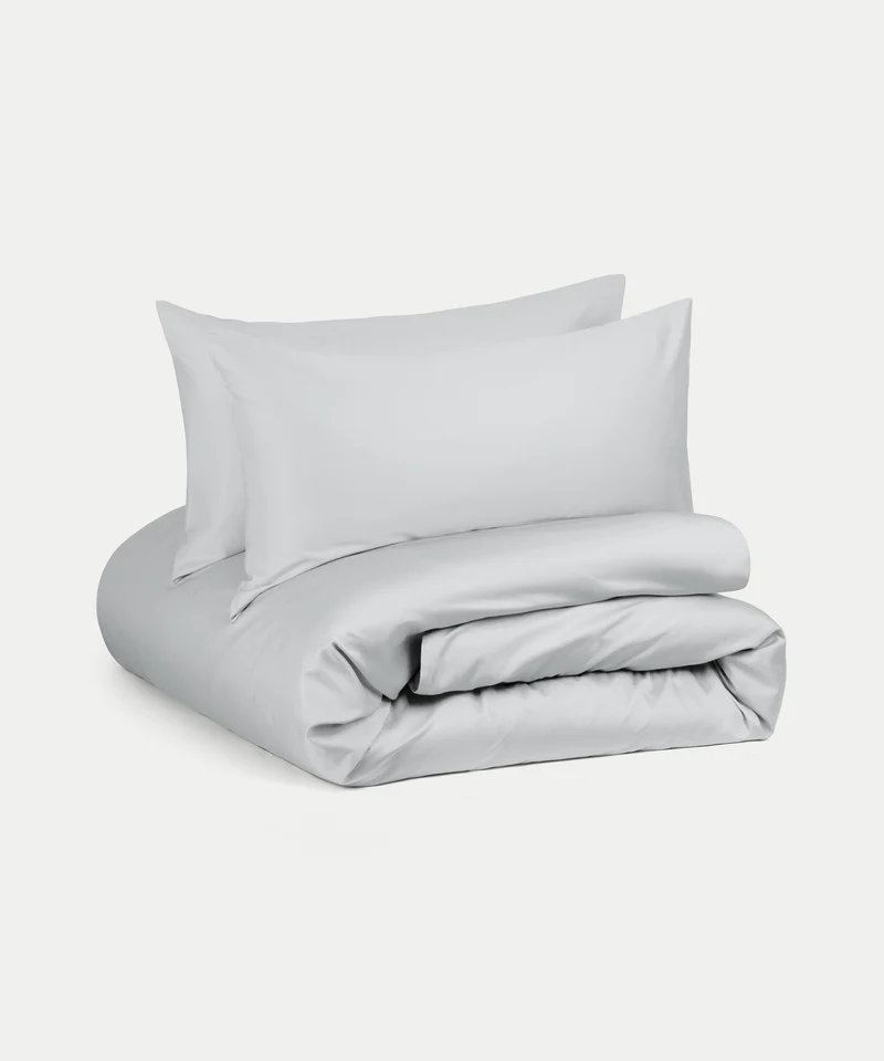 Bettwäsche Set Ägyptische Baumwolle 400TC Satin | Silbergrau