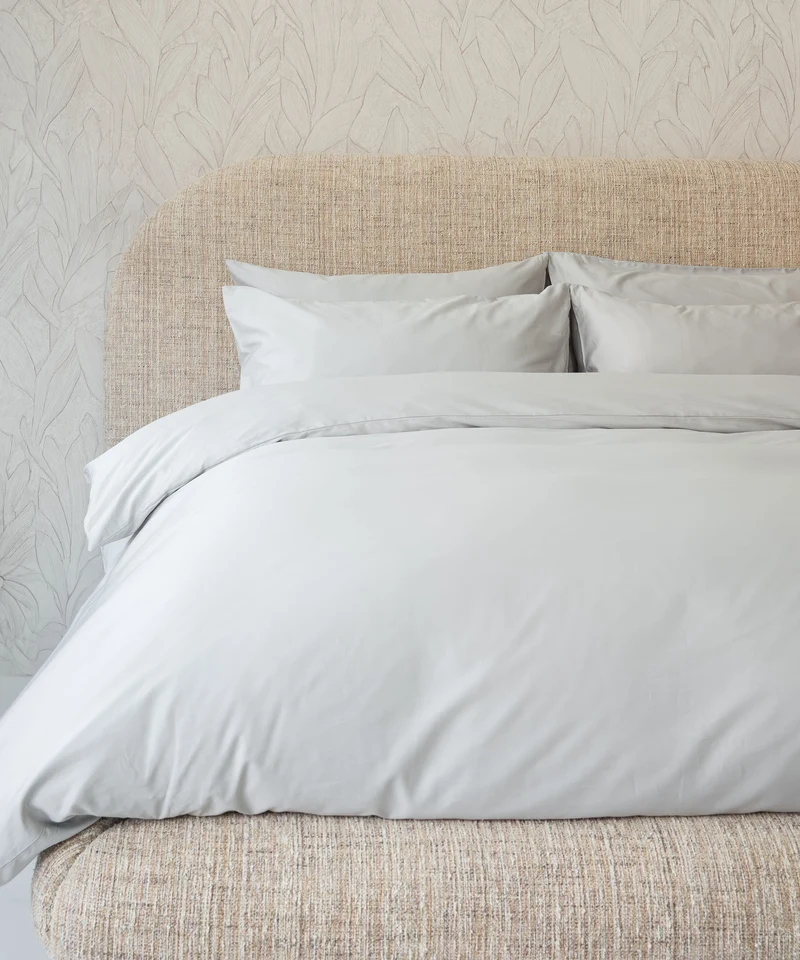 Bettwäsche Set Ägyptische Baumwolle 400TC Satin | Silbergrau
