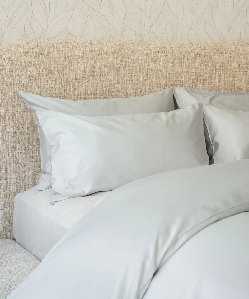 Bettwäsche Set Ägyptische Baumwolle 400TC Satin | Silbergrau
