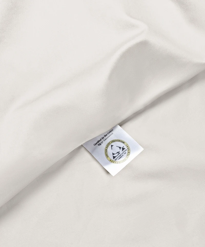 2er-Set Kissenbezüge Ägyptische Baumwolle Satin 400 TC | Cream