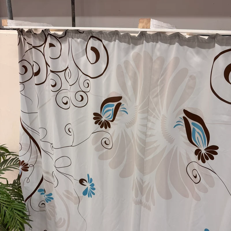 Gardine Lichtgrau Floral 160x350 Verdunkler Vorhang Gebraucht