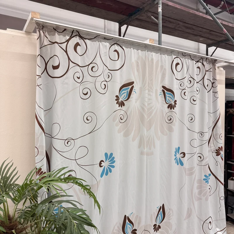 Gardine Lichtgrau Floral 160x350 Verdunkler Vorhang Gebraucht