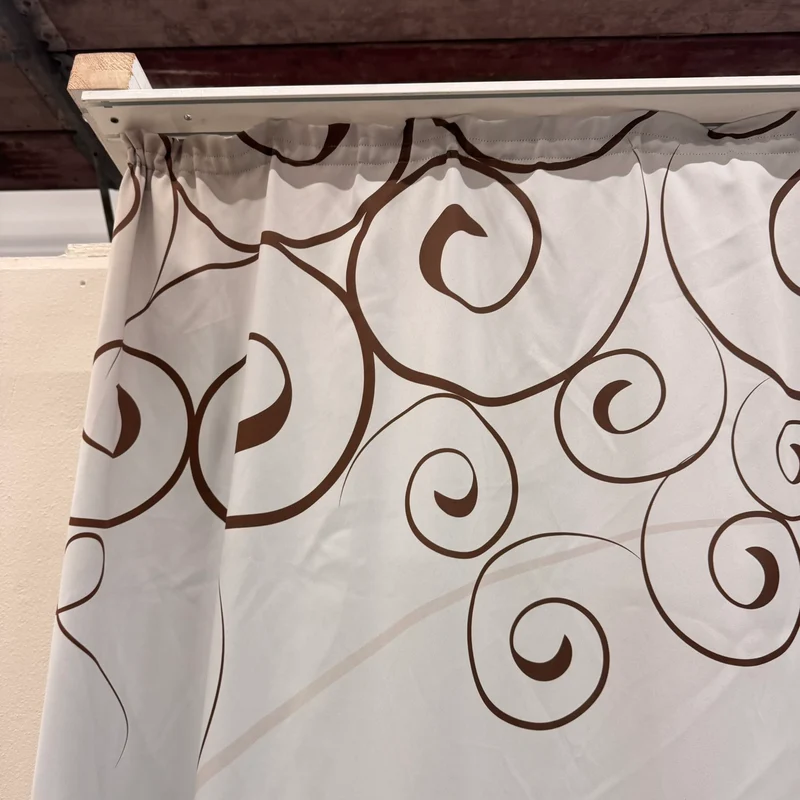 Gardine Lichtgrau Floral 160x350 Verdunkler Vorhang Gebraucht