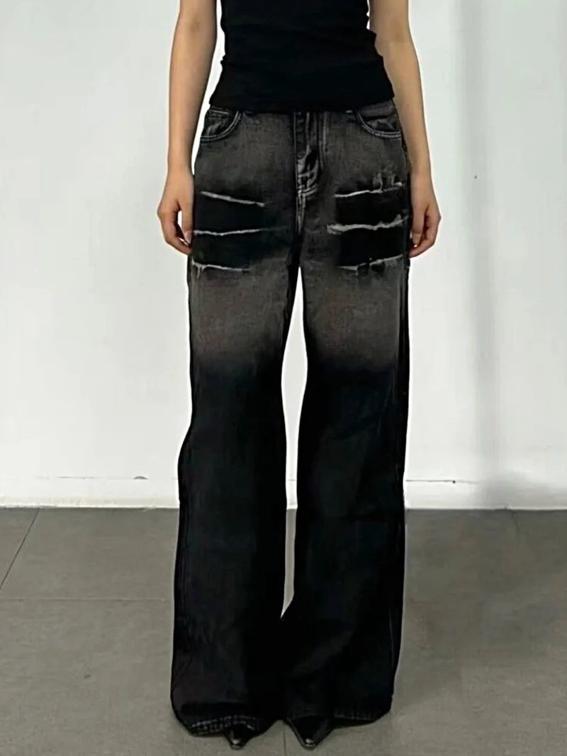 Elegante jeans met wijde pijpen en een wassing - Klassiek ontwerp, 85% katoen, perfecte pasvorm