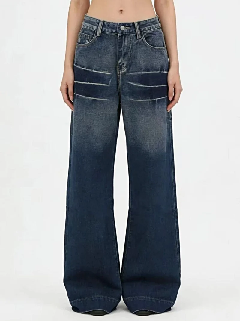 Elegante jeans met wijde pijpen en een wassing - Klassiek ontwerp, 85% katoen, perfecte pasvorm