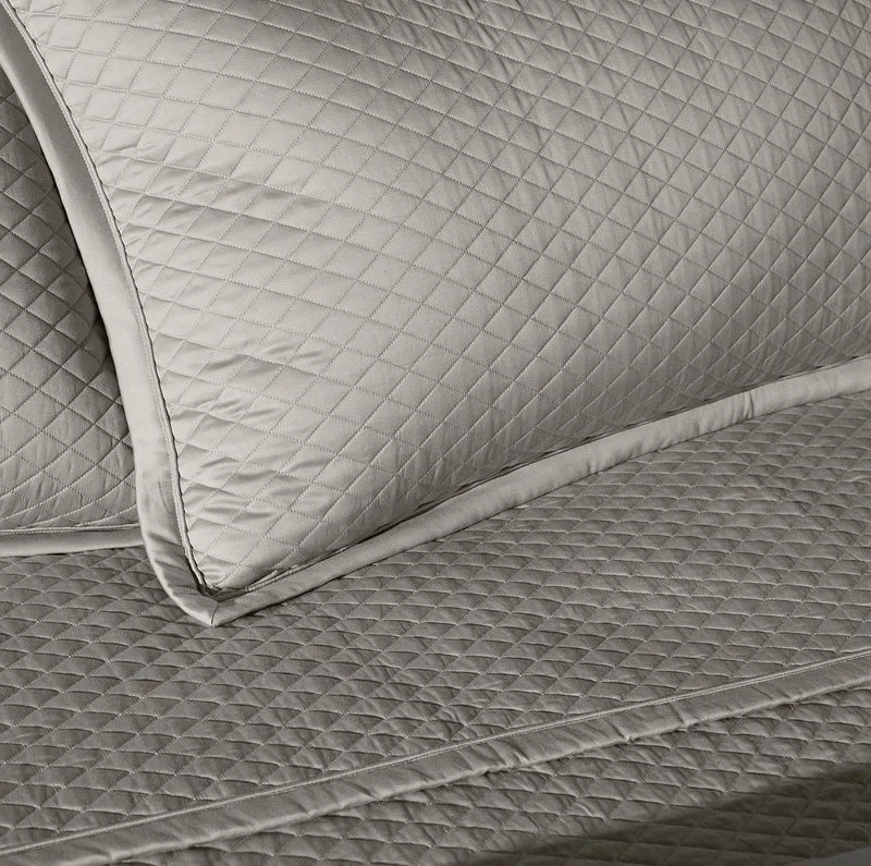 Reserve Lattice Quilted Sham - Pewter