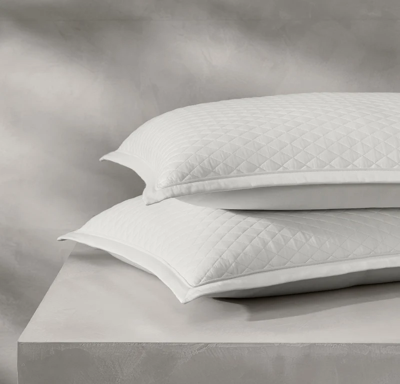 Reserve Lattice Quilted Sham - White