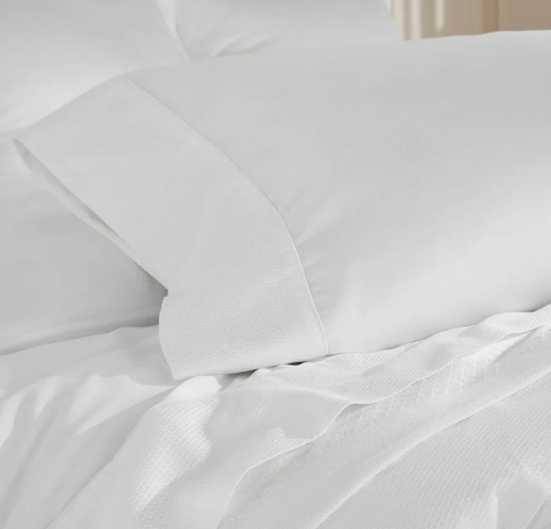 Reserve Embellished Sheet Set - White Lattice Jacquard