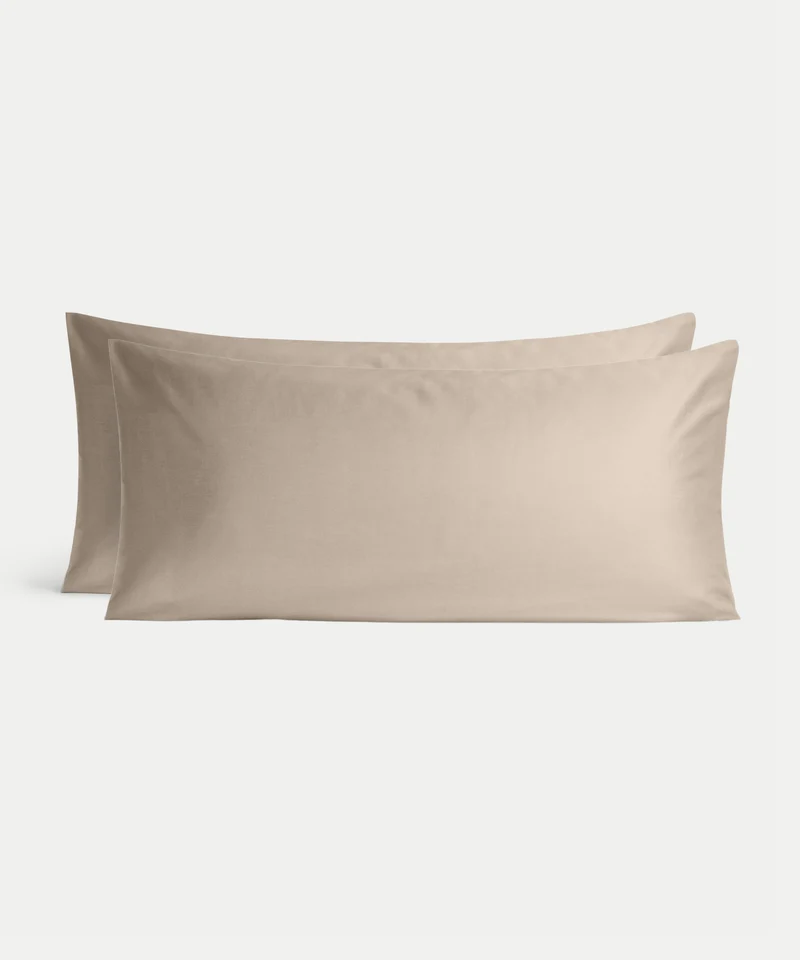 2er-Set Kissenbezüge Ägyptische Baumwolle Satin 400 TC | Champagne