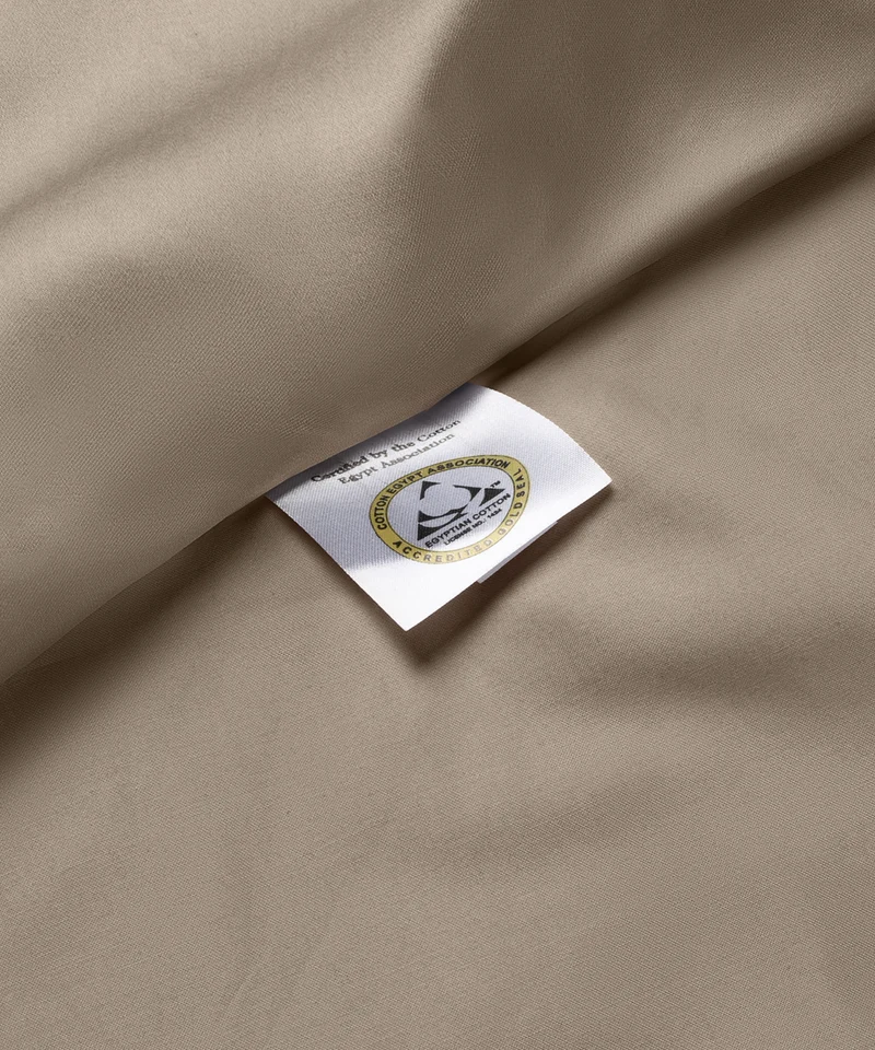 2er-Set Kissenbezüge Ägyptische Baumwolle Satin 400 TC | Champagne