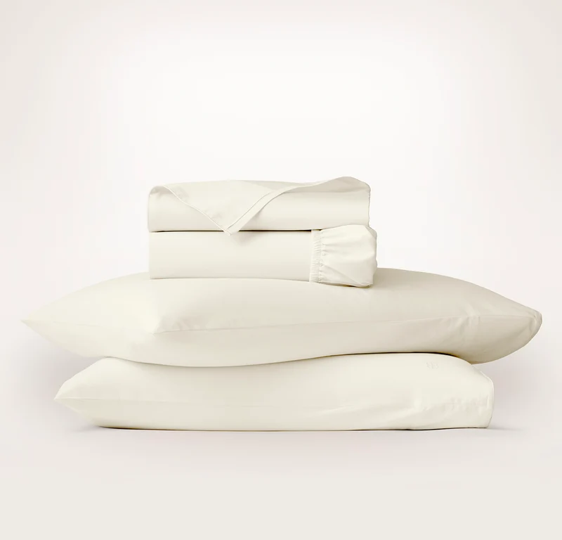 Signature Embellished Sheet Set - Cream/Cream Piped Edge
