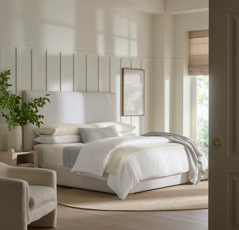 Signature Embellished Sheet Set - Cream/Cream Piped Edge
