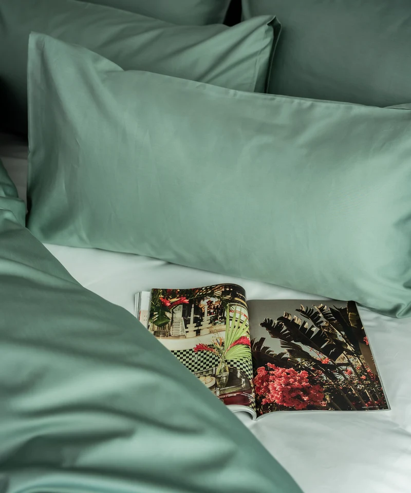 Bettwäsche Set Ägyptische Baumwolle 400TC Satin | Sage Green
