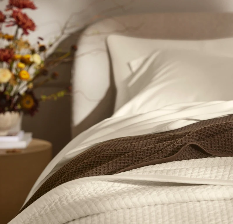 Waffle Bed Blanket - Espresso