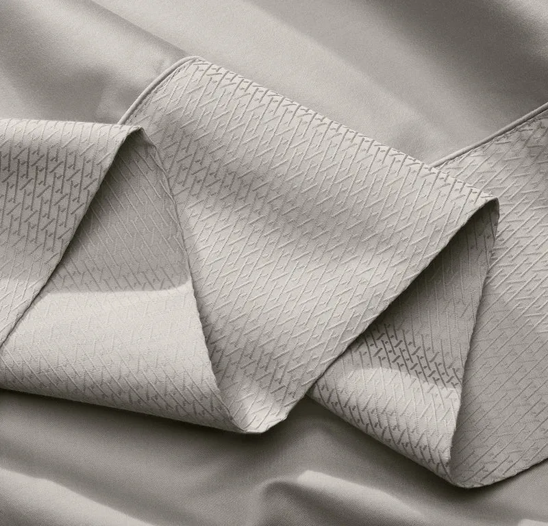 Reserve Embellished Sheet Set - Pewter Lattice Jacquard