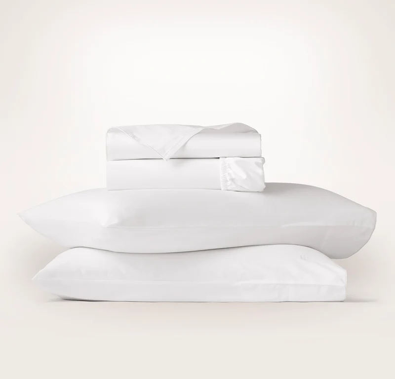 Signature Embellished Sheet Set - White/White Piped Edge
