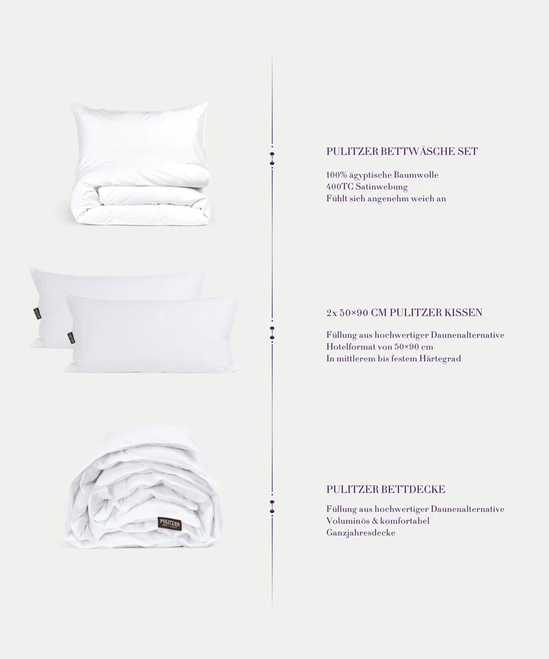 Pulitzer Hotel Amsterdam Komplettes Bettwaren Set